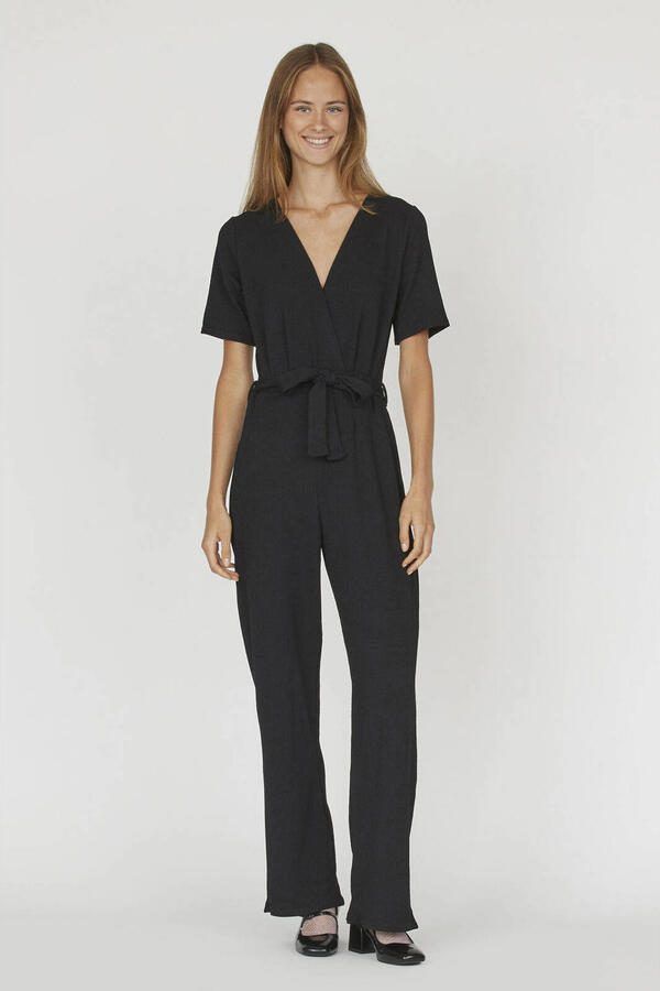 SisterS Point straight jumpsuit zwart