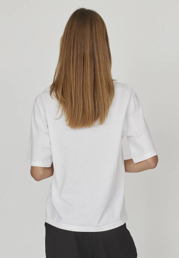 SisterS Point T-shirt met tekst en borduursels wit - Foto 2