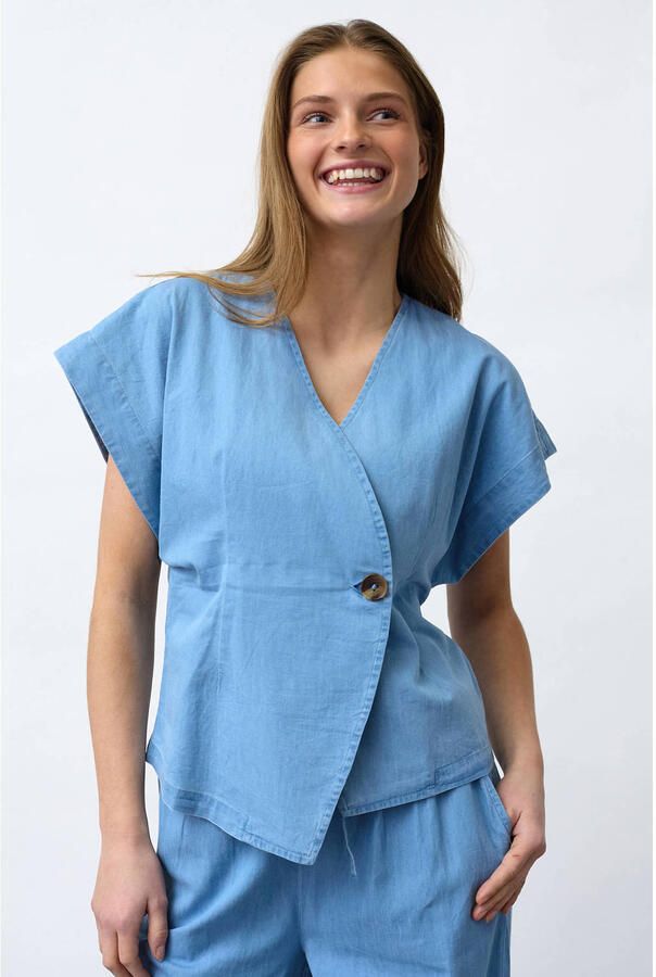 SisterS Point top light blue denim