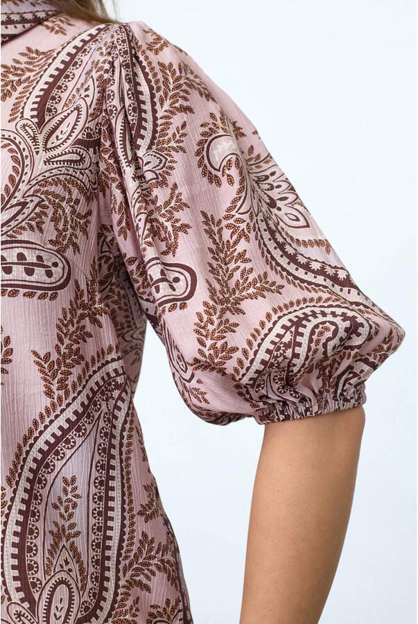 SisterS Point viscose blouse met paisley lichtroze - Foto 3
