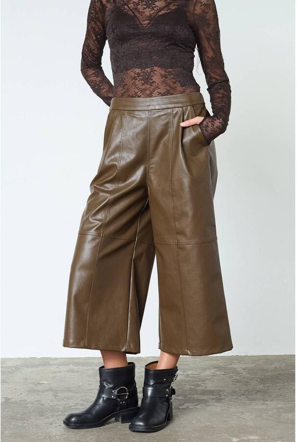 SisterS Point wide leg broek bruin