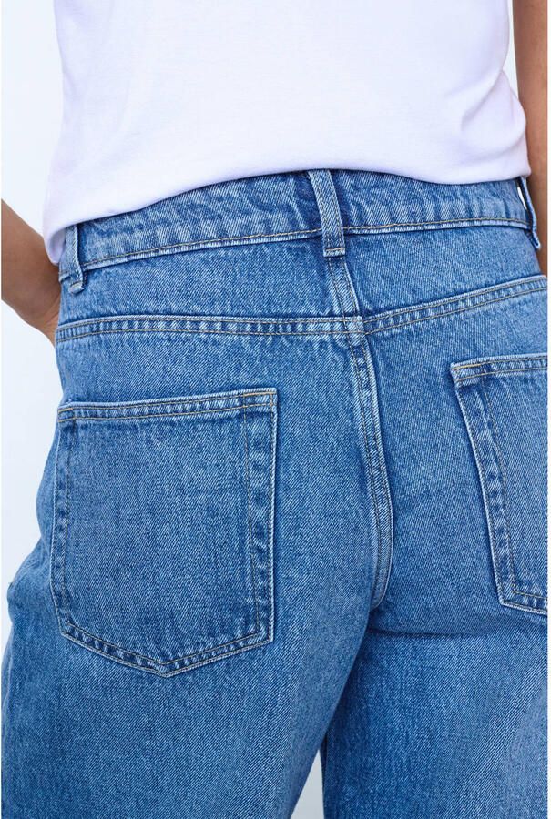 SisterS Point wide leg denim jort mediumblauw denim - Foto 2