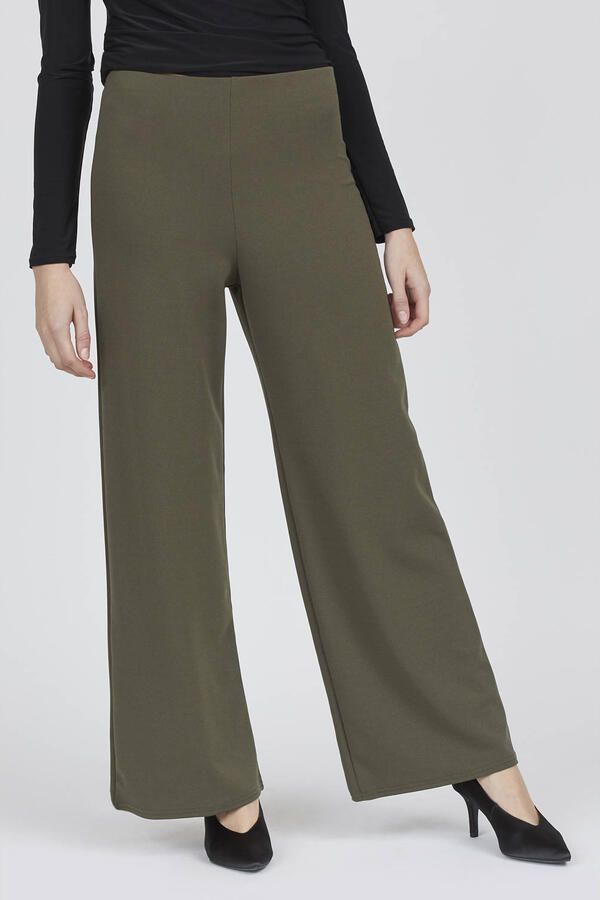 SisterS Point wide leg high waist palazzo broek kaki