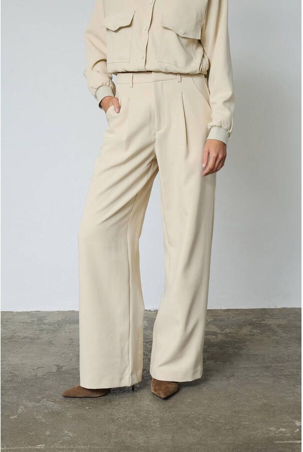 SisterS Point wide leg high waist pantalon crème