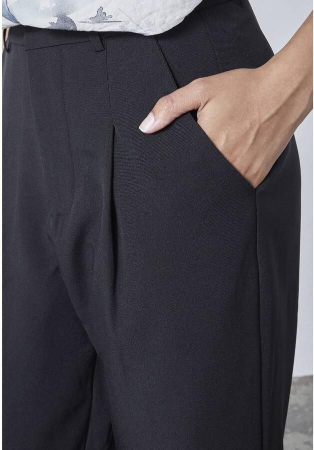 SisterS Point wide leg pantalon met plooien zwart - Foto 2
