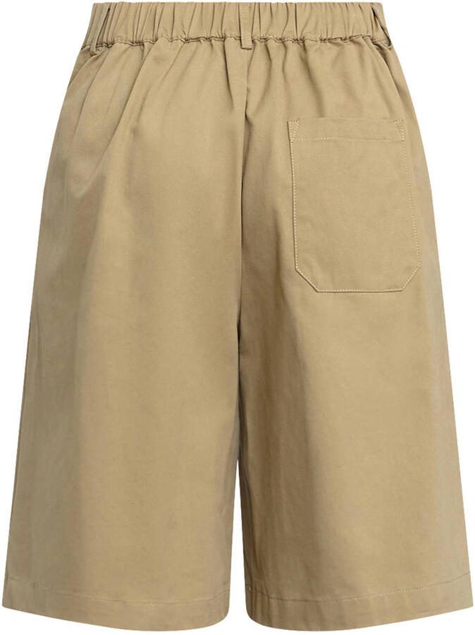 SisterS Point wide leg regular waist bermuda short beige - Foto 2
