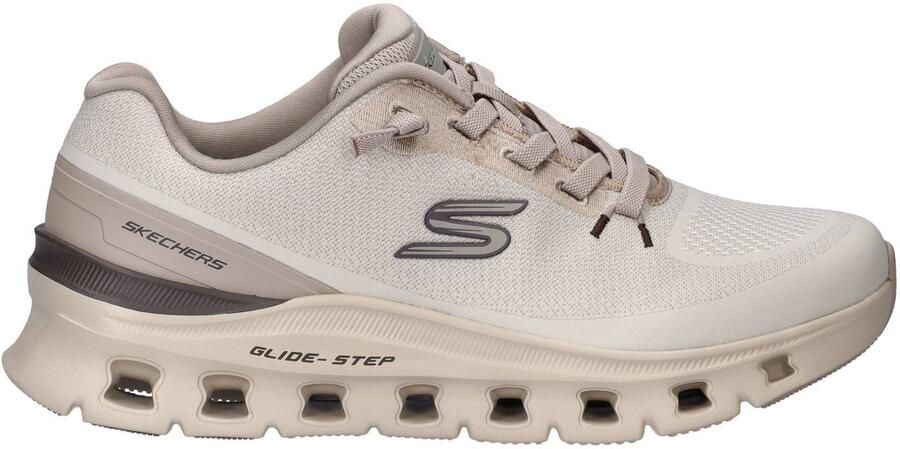 Skechers Hands Free Slip-Ins Glide-Step Pro sneakers met logo taupe