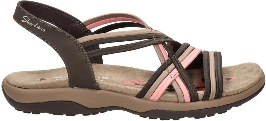 Skechers Reggae Slim sandalen bruin roze
