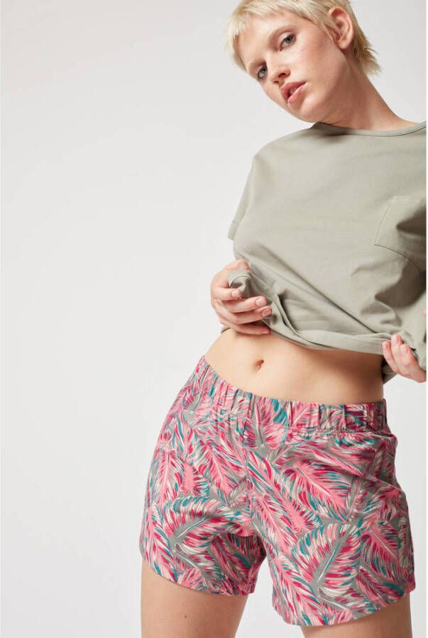 SKINY shortama groen fuchsia