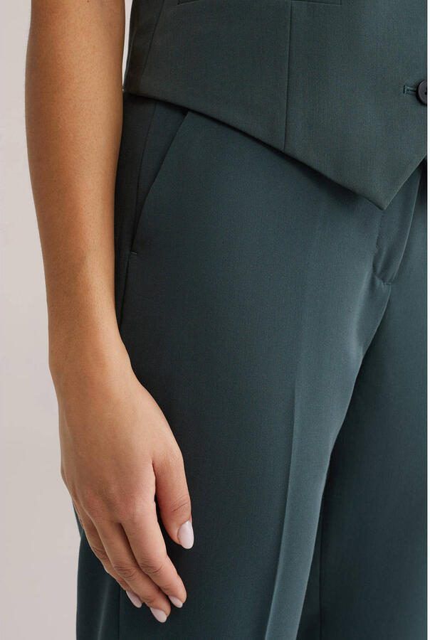 WE Fashion slim fit broek donkergroen - Foto 2