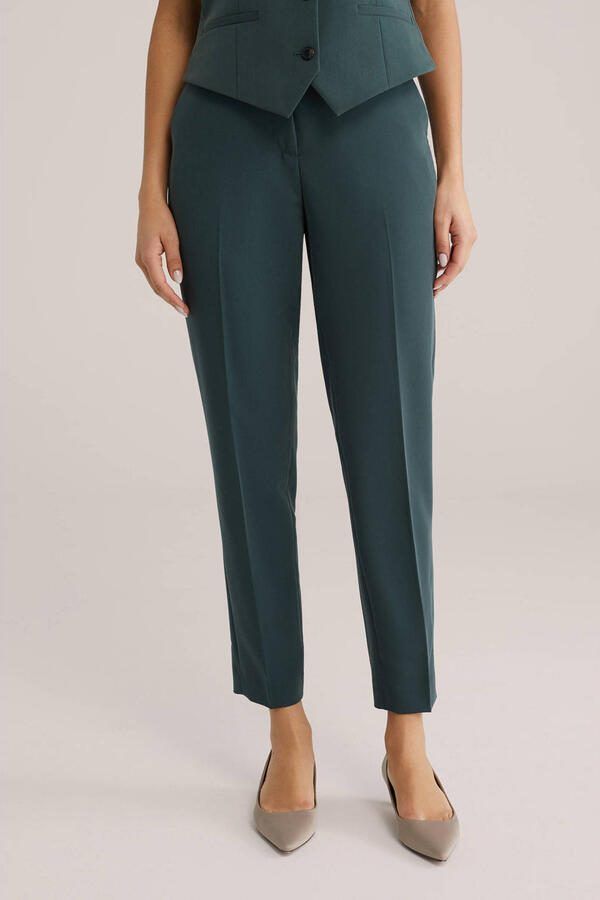 WE Fashion slim fit broek donkergroen - Foto 3