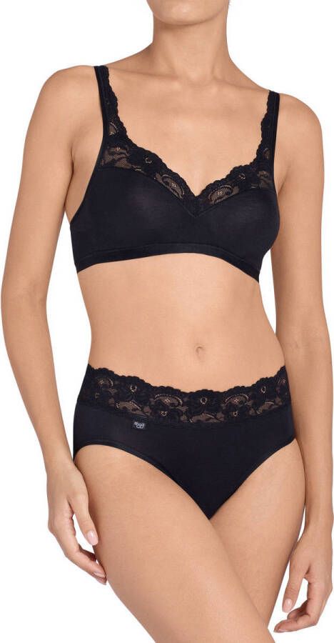 Sloggi Romance niet-voorgevormde bh zonder beugel zwart