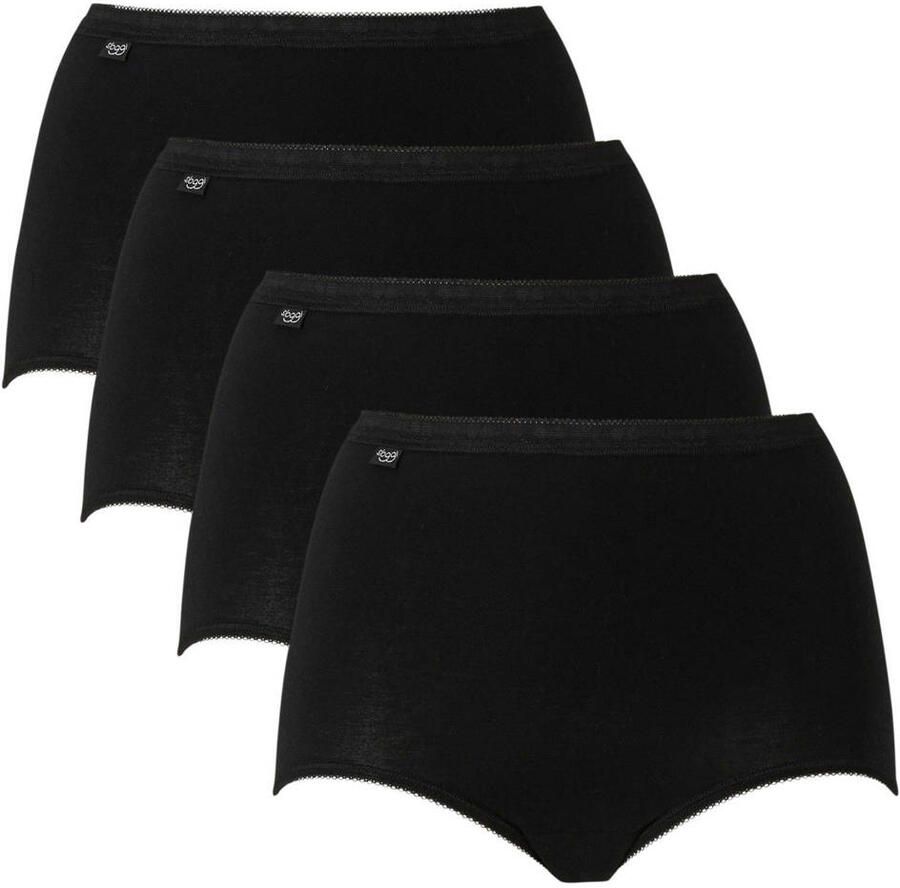 Sloggi Maxislip Basic + zachte naden katoenmix elastisch (4 stuks Set van 4)