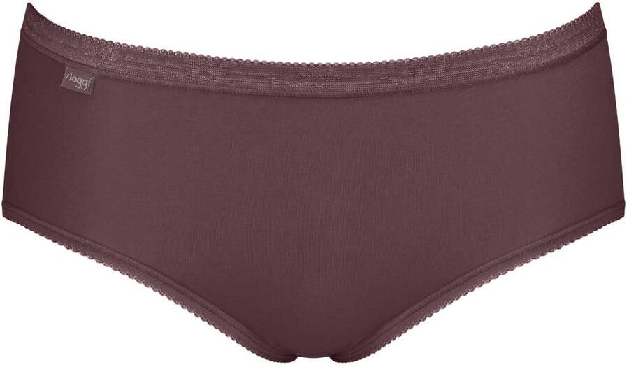 Sloggi Basic+ midi hipsters (set van 4) rood bruin wit - Foto 3