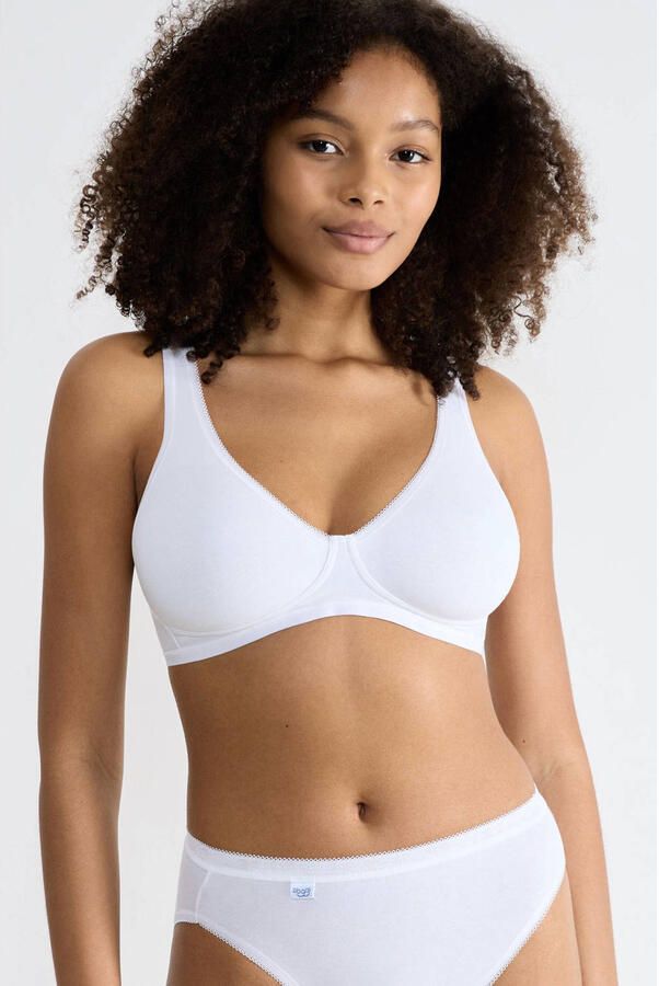 Sloggi Soft-bh Basic + perfecte pasvorm zonder beugel zonder vulling diepe v-hals