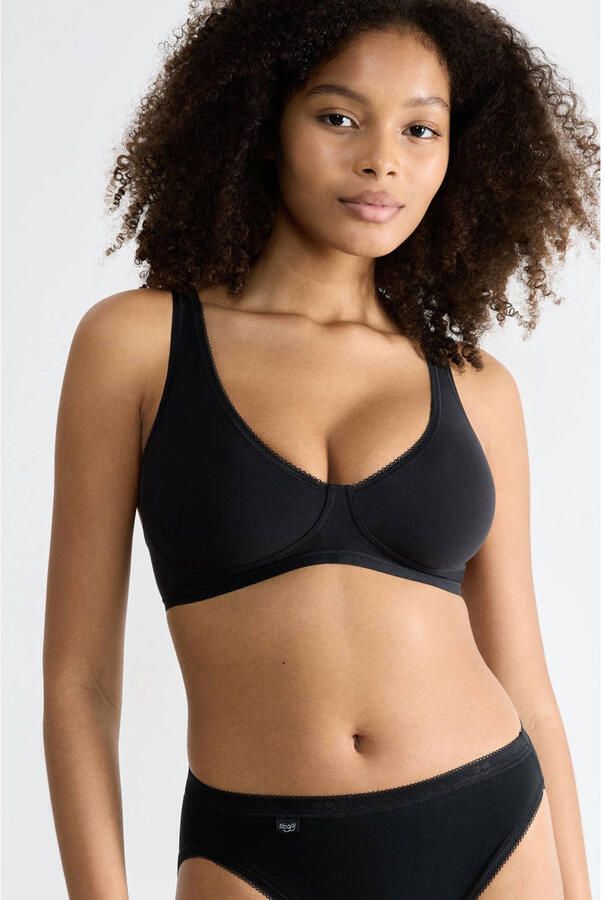 Sloggi Soft-bh Basic + perfecte pasvorm zonder beugel zonder vulling diepe v-hals