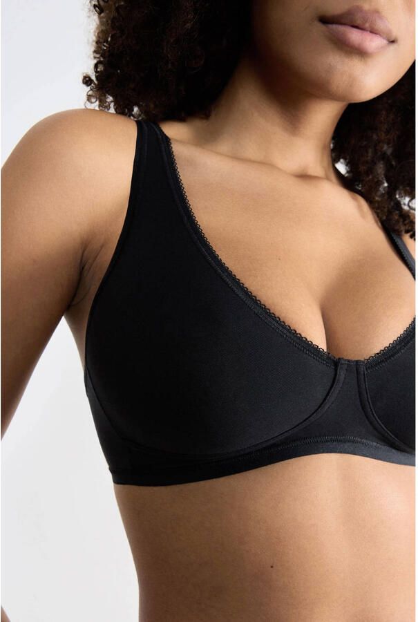 Sloggi Soft-bh Basic + perfecte pasvorm zonder beugel zonder vulling diepe v-hals - Foto 3