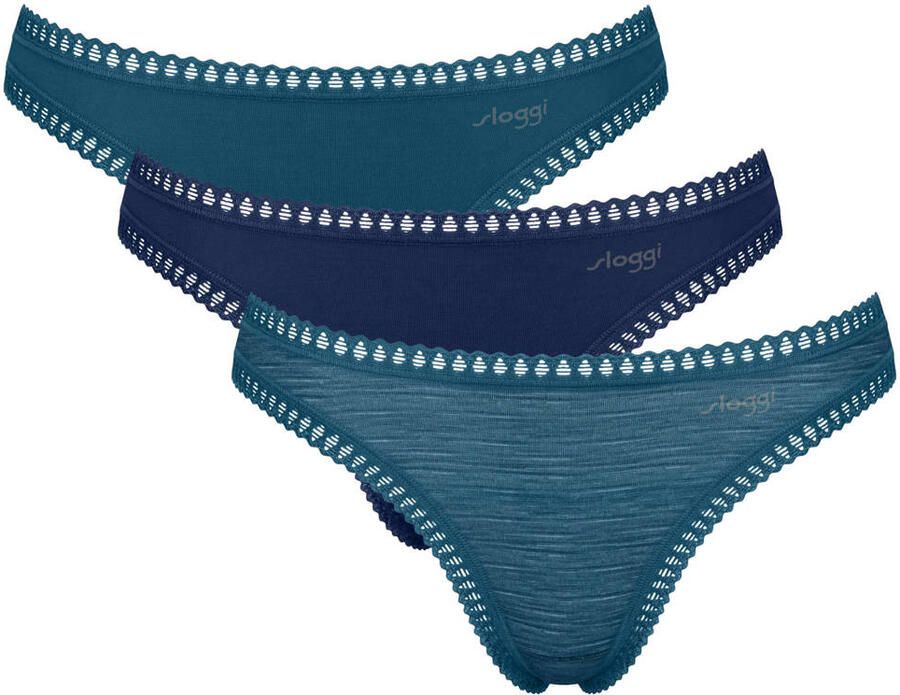 Sloggi GO Crush strings petrol donkerblauw (set van 3)
