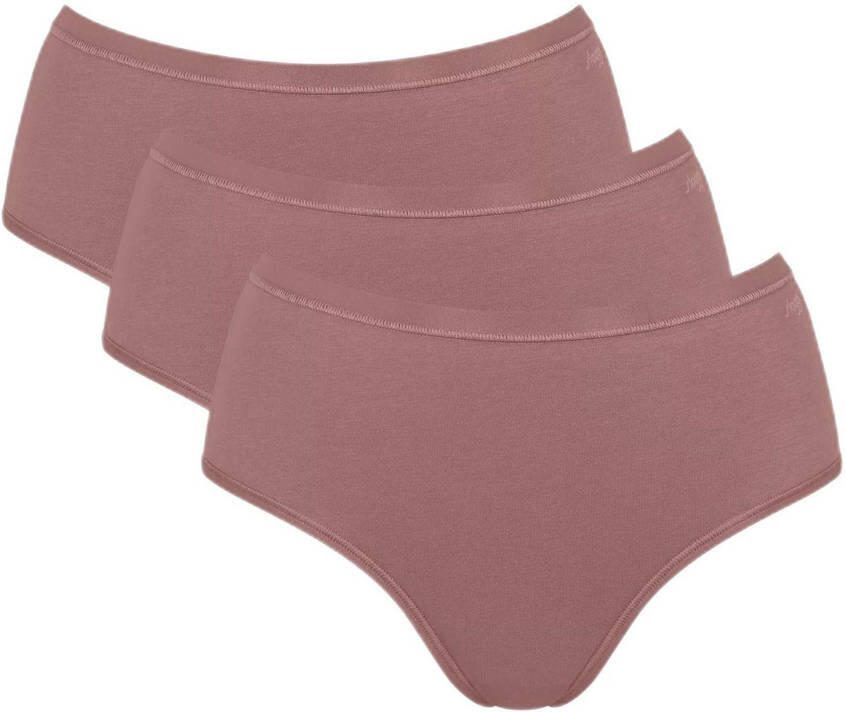 Sloggi Midislip GO Daily Cotton Glans-effect details zacht katoenmix comfortabel elastisch (Set van 3)