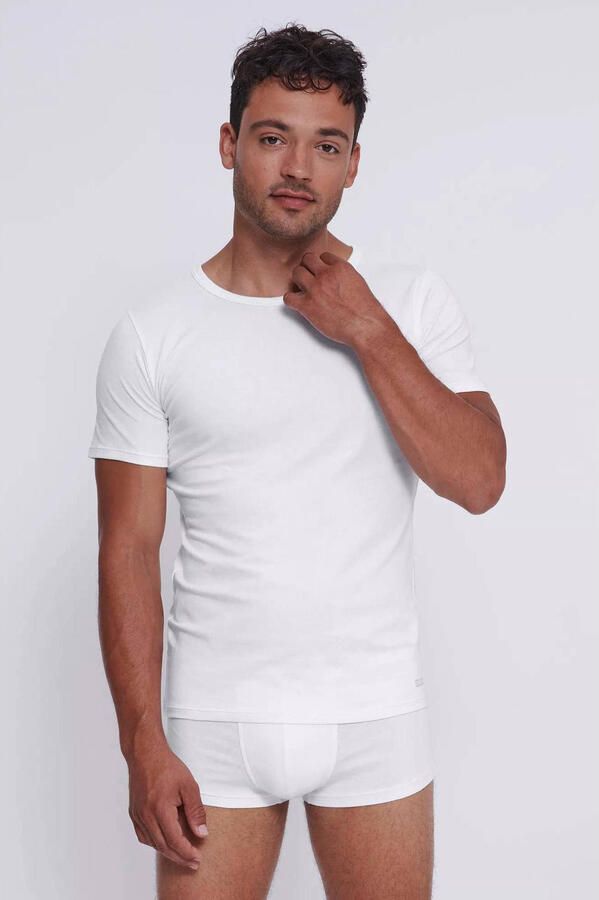 Sloggi Hemd Men GO ABC 2.0 Ronde hals Slim Fit zacht elastisch katoenmix (Set van 2) - Foto 3