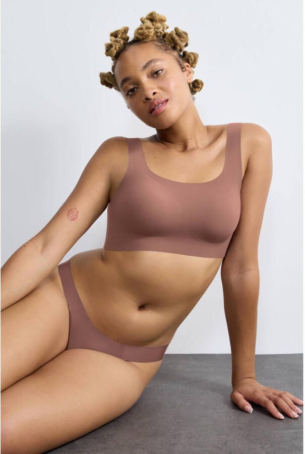 Sloggi Bustier ZERO Feel 2.0 naadloos en onzichtbaar uitneembare pads rekbaar microvezel