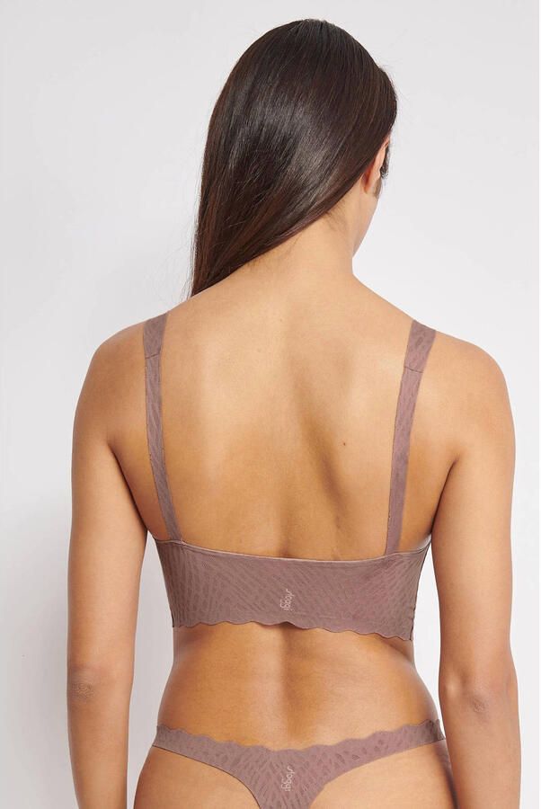 Sloggi Bralette ZERO Feel Bliss naadloos v-hals stretchkant uitneembare pads (set 1-delig)