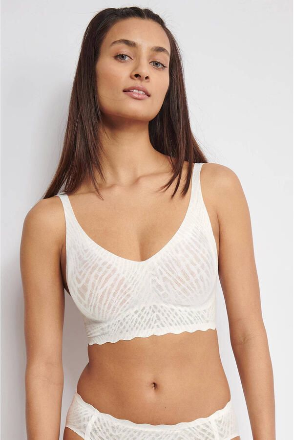 Sloggi Bralette ZERO Feel Bliss naadloos v-hals stretchkant uitneembare pads (set 1-delig) - Foto 3