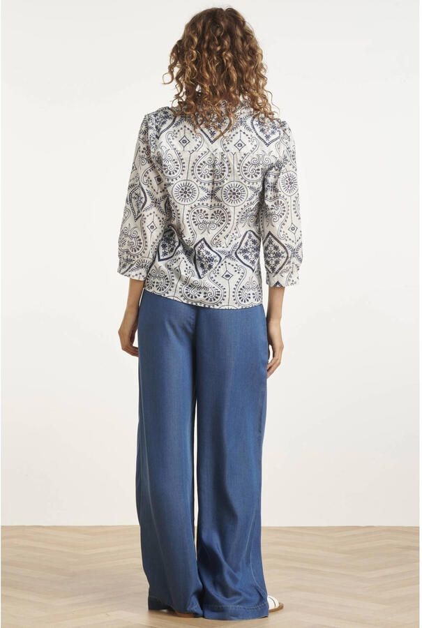 Smashed Lemon blouse met paisley print beige - Foto 2