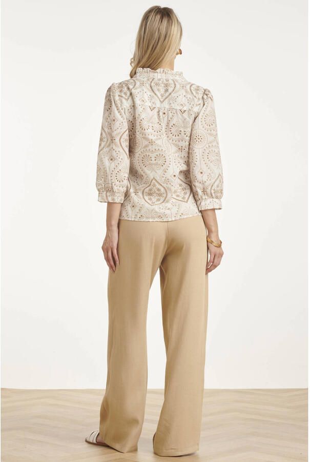 Smashed Lemon blouse met paisley print beige - Foto 3