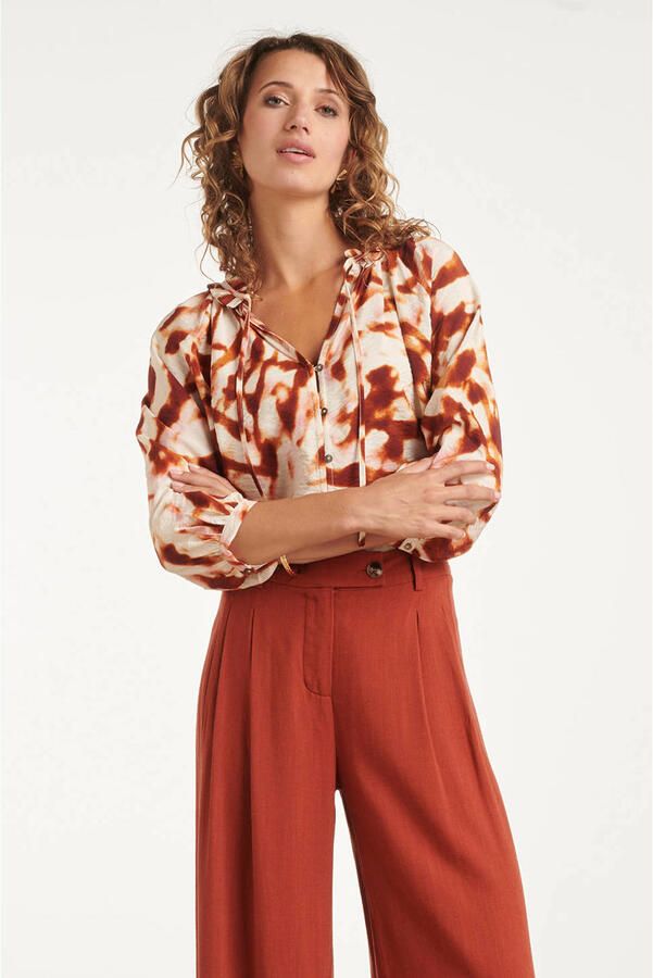 Smashed Lemon blouse roodbruin