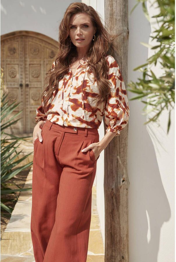 Smashed Lemon blouse roodbruin - Foto 2