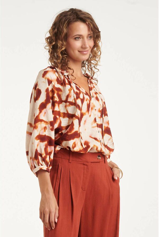 Smashed Lemon blouse roodbruin - Foto 3