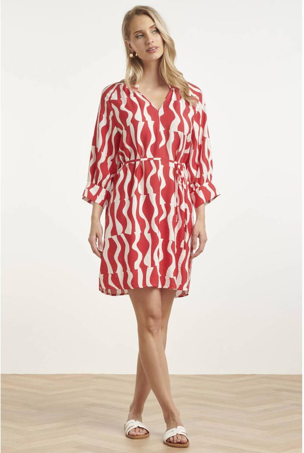 Smashed Lemon blousejurk rood - Foto 3