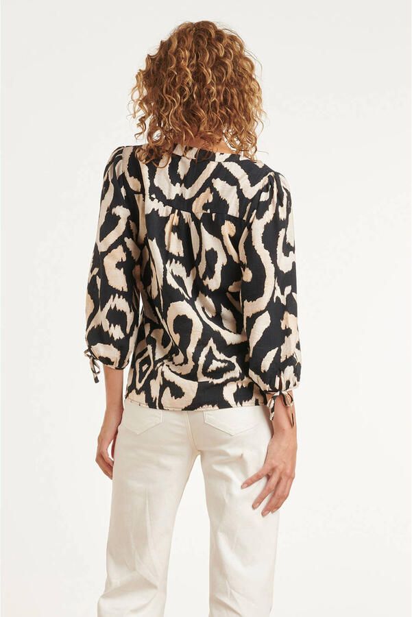 Smashed Lemon blousetop met print zwart - Foto 3