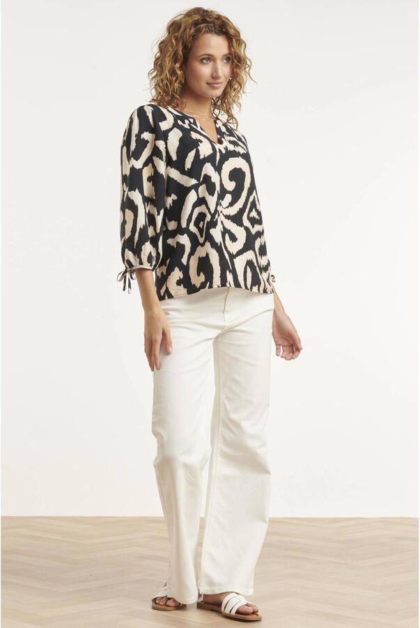 Smashed Lemon blousetop met print zwart - Foto 2