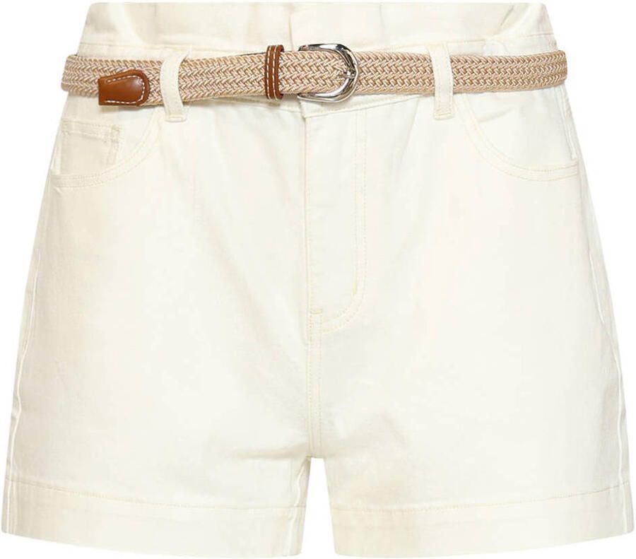 Smashed Lemon denim straight high waist short ecru - Foto 2