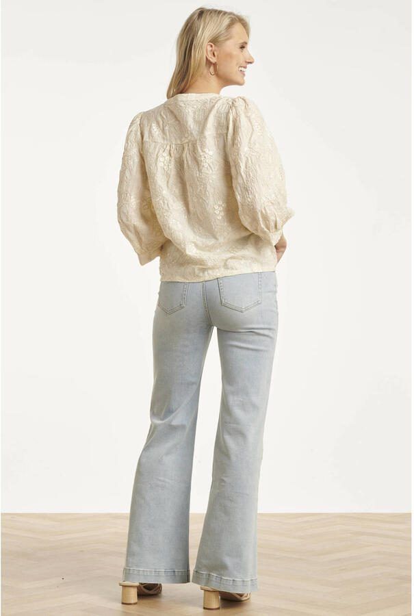 Smashed Lemon gebloemde blouse ecru - Foto 3