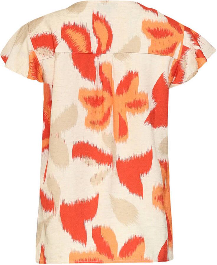 Smashed Lemon gebloemde blouse oranje - Foto 2