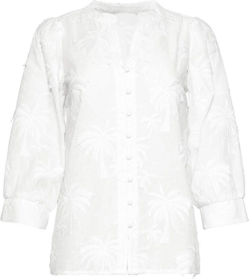 Smashed Lemon gebloemde blouse wit