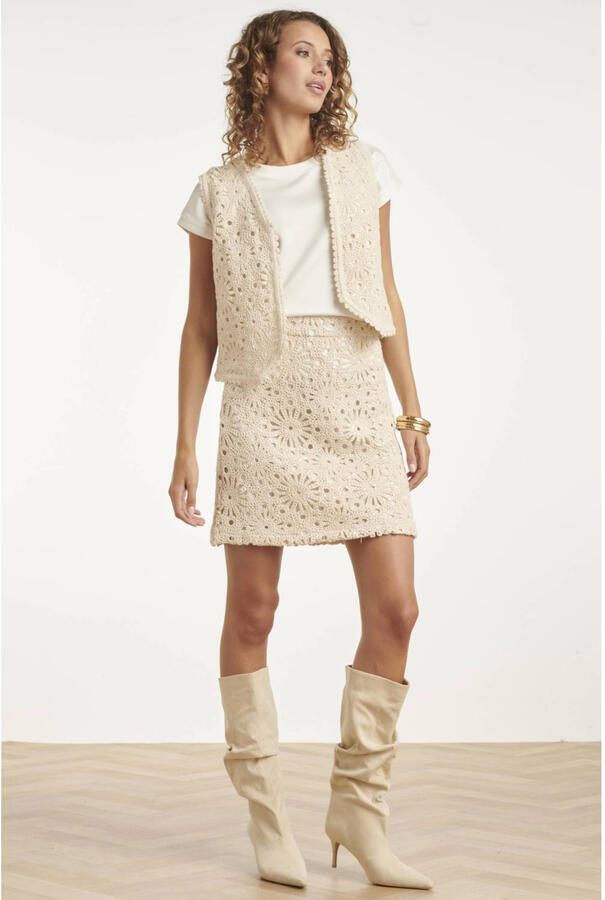 Smashed Lemon gilet broderie beige - Foto 2