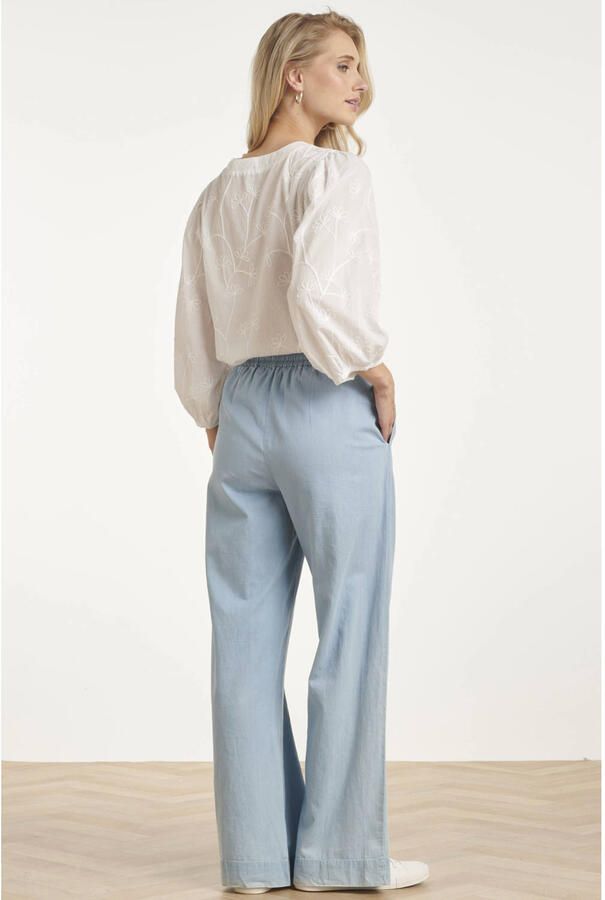 Smashed Lemon high waist casual broek light blue denim - Foto 2