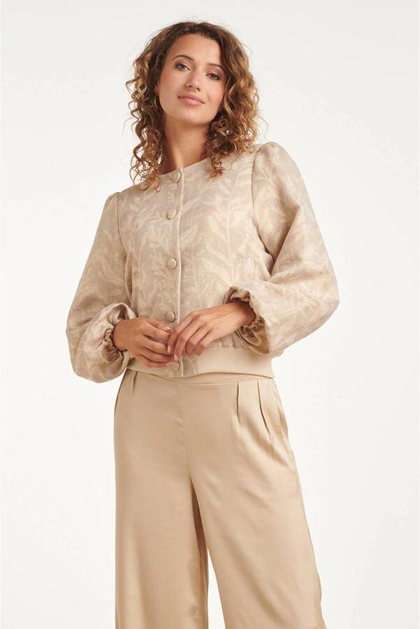 Smashed Lemon jack met lurex beige