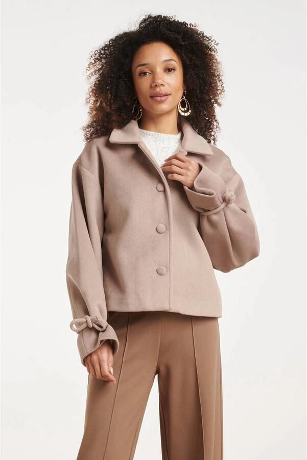 Smashed Lemon jas met wol beige