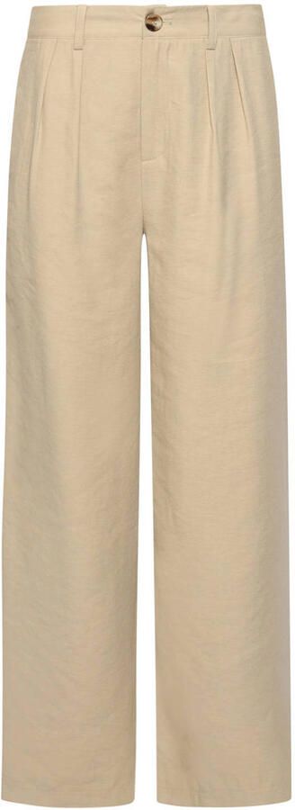Smashed Lemon straight high waist pantalon beige