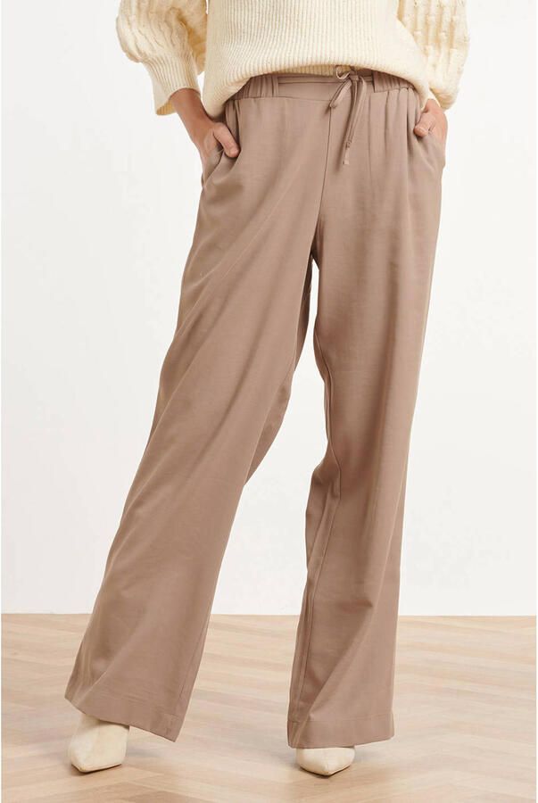 Smashed Lemon straight leg pantalon zand - Foto 2