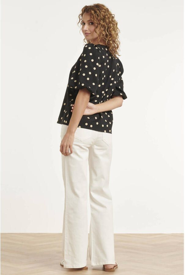 Smashed Lemon top met stippen zwart - Foto 2