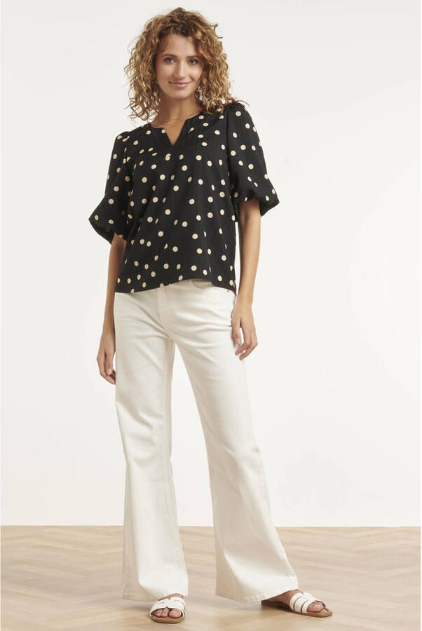 Smashed Lemon top met stippen zwart - Foto 3
