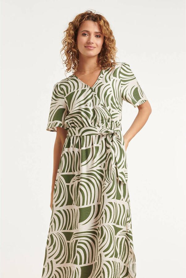 Smashed Lemon wikkeljurk met print groen