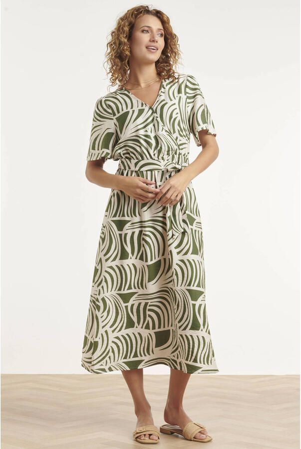 Smashed Lemon wikkeljurk met print groen - Foto 2