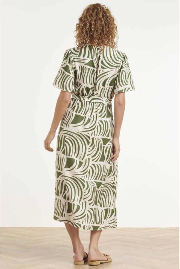 Smashed Lemon wikkeljurk met print groen - Foto 3